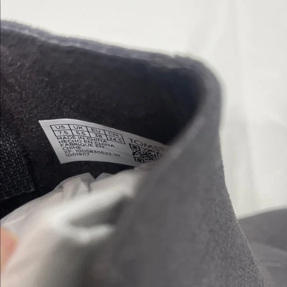 TOMS Charcoal Suede Wedge Booties - Picture 11 of 12